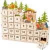 Calendario de Adviento de Madera Pesebre de Navidad