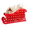 Calendario de adviento de madera Trineo Rojo - imagen 4