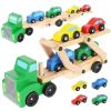 Camión de madera - grúa + juego de coches - imagen 2