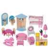 Casa de muñecas de madera Villa con Piscina - imagen 3