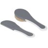 Peine y cepillo Fabulous de Bébé-Jou en gris, ideal para el cuidado del cabello del bebé recién nacido.