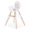 Trona Evolu natural integrada en mesa familiar de cocina