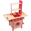 Cocinita de madera rosa 