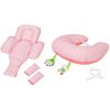 Cojín de lactancia 10 en 1 de Clevamama, ideal para mamás y bebés durante la alimentación.