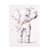 Cuadro de pintura al óleo Elefante 30 x 40 cm , Childhome