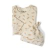 Set Bebé Orgánico Recién Nacido con Gorro – Algodón GOTS Suave 0-3 Meses | Clair de Lune