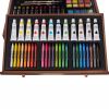 Set de Pintura en maletín de madera , 128 piezas