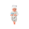 Muñeca Bebé con Ropa de Rayas Blancas y Grises, Chupete y Manta – 35 cm - imagen 3