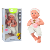 Muñeca Bebé con Ropa Blanca y Rosa, Chupete y Manta – 35 cm - imagen 2