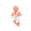 Muñeca Bebé con Ropa Blanca y Rosa, Chupete y Manta – 35 cm - imagen 3