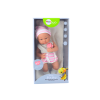 Muñeca Bebé con Ropa Blanca y Rosa, Chupete, Babero y Manta – 42 cm - imagen 2
