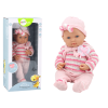 Muñeca Bebé con Jersey de Rayas, Gorro y Bufanda Rosa – 39 cm - imagen 2