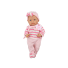 Muñeca Bebé con Jersey de Rayas, Gorro y Bufanda Rosa – 39 cm - imagen 3