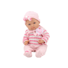Muñeca Bebé con Jersey de Rayas, Gorro y Bufanda Rosa – 39 cm - imagen 4