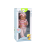 Muñeca Bebé con Jersey de Rayas, Gorro y Bufanda Rosa – 39 cm - imagen 5