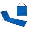 Colchoneta de playa plegable con respaldo ajustable y bolsillo