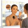 Espejo Cosmético LED Soulima 58x46 cm Estilo Hollywood con Luz Ajustable y Panel Táctil