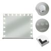 Espejo Cosmético LED Soulima 80x62 cm Estilo Hollywood con Luz Ajustable y Panel Táctil