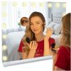 Espejo Cosmético LED Soulima 80x62 cm Estilo Hollywood con Luz Ajustable y Panel Táctil