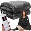 Manta Eléctrica Doble RUHHY 180 x 130 cm con Control Remoto, 6 Niveles de Calor y Protección contra Sobrecalentamiento