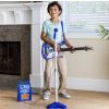 Juego de Guitarra eléctrica + Amplificador + micrófono con Soporte Azul para niños a Pilas