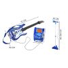 Juego de Guitarra eléctrica + Amplificador + micrófono con Soporte Azul para niños a Pilas