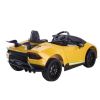 Coche Eléctrico Infantil Lamborghini Huracán Amarillo 12V con Mando a Distancia y Asiento de Piel
