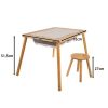 Mesa Sensorial Educativa de Madera XL para Niños + Silla – Mesa Montessori para Arena, Agua y Creatividad - imagen 3