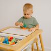 Mesa Sensorial Educativa de Madera XL para Niños + Silla – Mesa Montessori para Arena, Agua y Creatividad - imagen 5