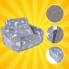Sillón Reclinable Infantil KRUZZEL 2 en 1 – Sillón y Chaise Longue con Puf, Suave y Lavable - imagen 7