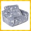 Sillón Reclinable Infantil KRUZZEL 2 en 1 – Sillón y Chaise Longue con Puf, Suave y Lavable - imagen 6