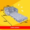 Sillón Reclinable Infantil KRUZZEL 2 en 1 – Sillón y Chaise Longue con Puf, Suave y Lavable - imagen 4