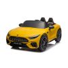 Coche Eléctrico Infantil Mercedes AMG SL63 Amarillo Pintado con Control Remoto y Asiento de Eco-Cuero