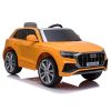 Coche Eléctrico para Niños Audi Q8 Amarillo con 2 Motores, 12V y Control Remoto