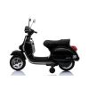 Scooter Eléctrico Infantil Vespa Negro 12V vista frontal