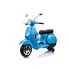 Scooter Eléctrico Infantil Vespa Azul con Asiento de Piel y Ruedas EVA
