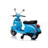 Scooter Eléctrico Infantil Vespa Azul con Asiento de Piel y Ruedas EVA
