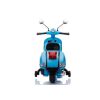 Scooter Eléctrico Infantil Vespa Azul con Asiento de Piel y Ruedas EVA
