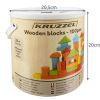 Set de Bloques de Madera Multicolor Kruzzel: 100 Piezas para Construcción Creativa
