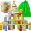 Set de Bloques de Madera Multicolor Kruzzel: 100 Piezas para Construcción Creativa