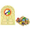 Reloj Educativo de Madera con Números y Formas - Juego de Aprendizaje Infantil

