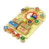 Reloj Educativo de Madera con Números y Formas - Juego de Aprendizaje Infantil

