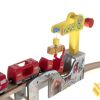 Tren de Madera Infantil con Circuito de 3,2 m – Set de 57 Piezas con Grúa, Animales y Vehículos - imagen 9