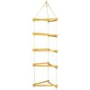 escalera de madera con cuerda