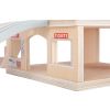Estación de Trenes de Madera con Accesorios - 31 piezas