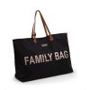 Bolso familiar Family Bag Negro Letras Doradas , Childhome