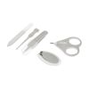Set de cuidado para bebés con estuche gris de manzana: tijeras, cortaúñas, lima de uñas y 2 pinzas - imagen 4