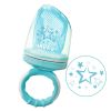 Alimentador de red antiahogo azul para bebés, ideal para comer fruta de forma segura
