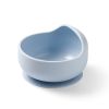 Bol de silicona con ventosa en azul, ideal para la alimentación del bebé sin derrames ni deslizamientos.