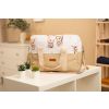 Bolso para Cochecito de Cuero Ecológico Beige con Conejitos - imagen 4